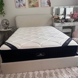 Queen Bed Frame & Queen Mattress 