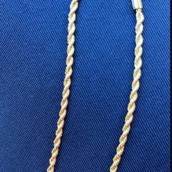 $70 Rope Bracelet 18k Gold Plated 