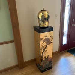 Oriental Pedestal and Vase