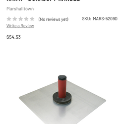 New Marshalltown 12x12 for holding plaster