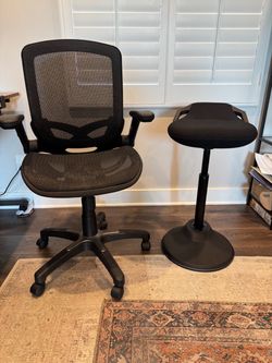 Ergonomic Wobble Stool & Ergonomic Mesh Adjustable Recline Office Chair