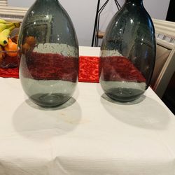 2 Glass Decoration Jars  Measurement 13/7