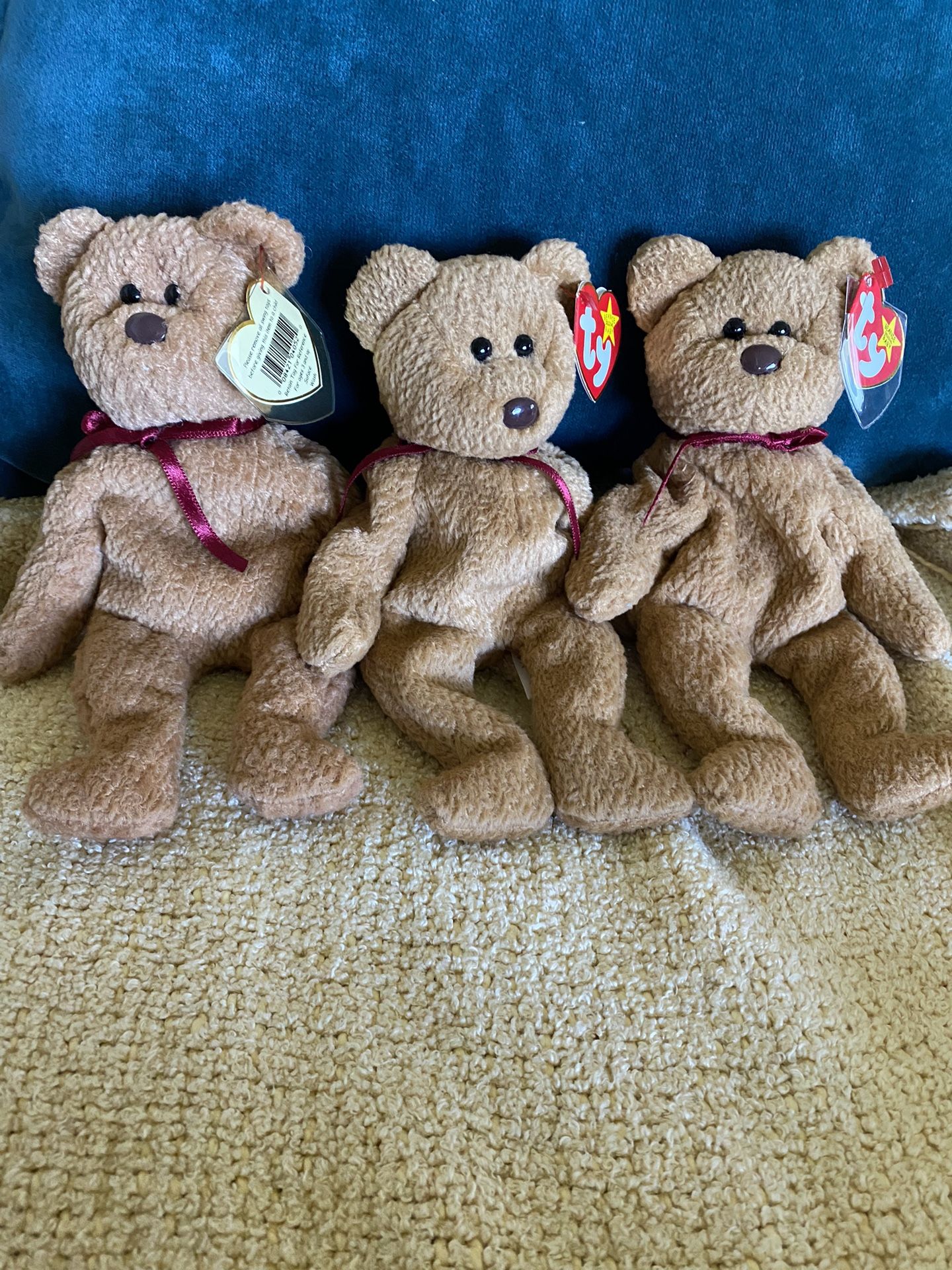 Lot If 3 Beanie Babies Curly 1996