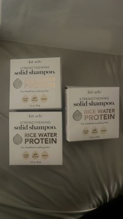 Solid rice water shampoo