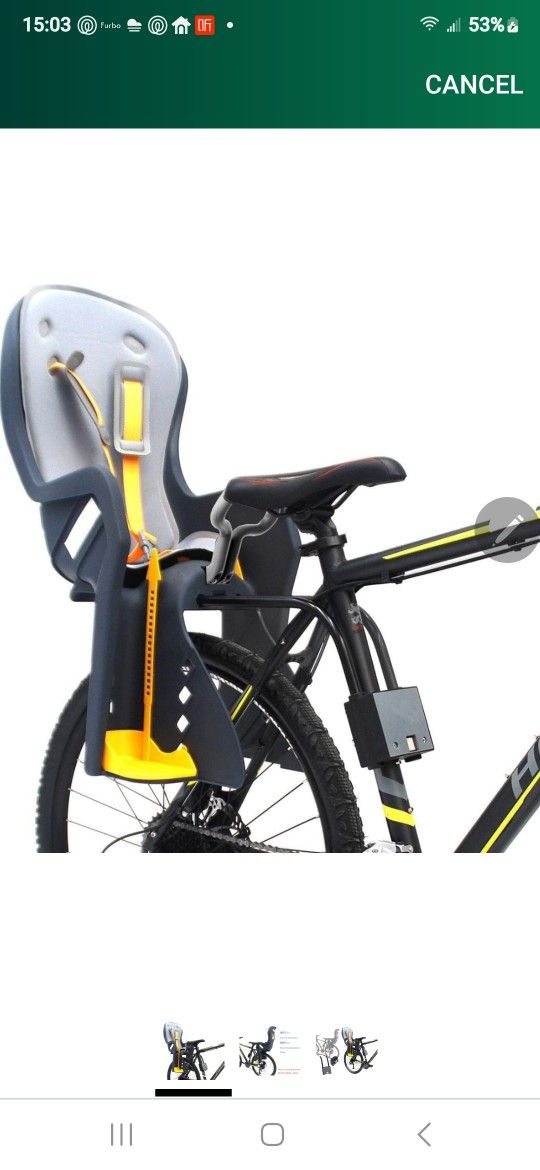 Kids USA Standard Rear Bicycle Carrier Baby Seat