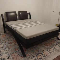 Queen size Platform bed & mattress