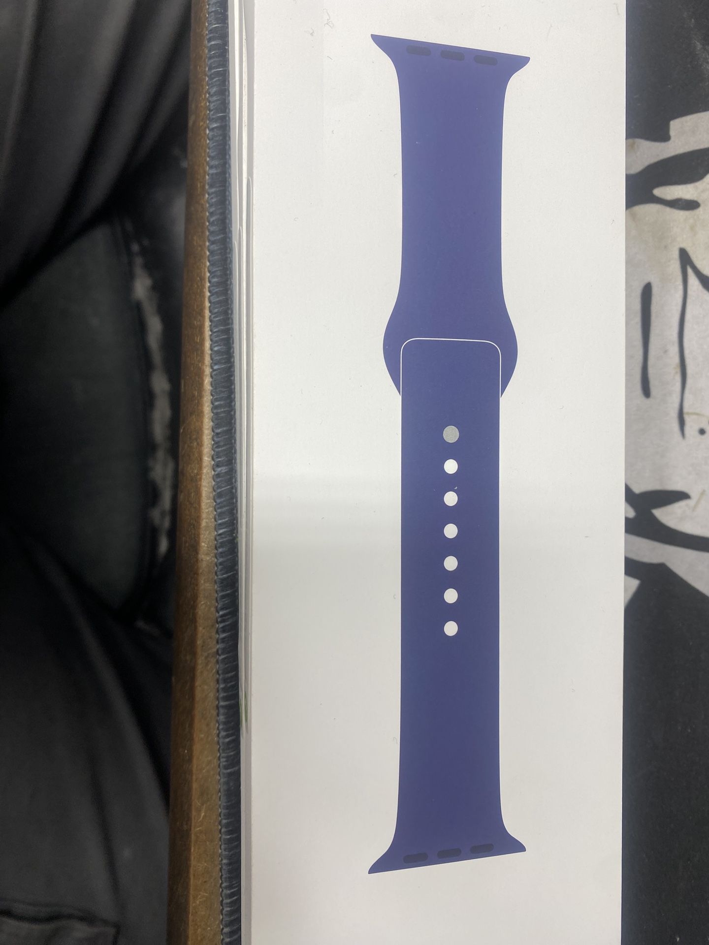 Mxle3am/a Apple Watch 42mm Denim Blue Sport Watch Band S/m