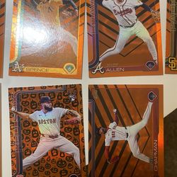 2025 Topps Update Series Holiday Foil Black and Orange Parallel 🔥17 Card Lot🔥