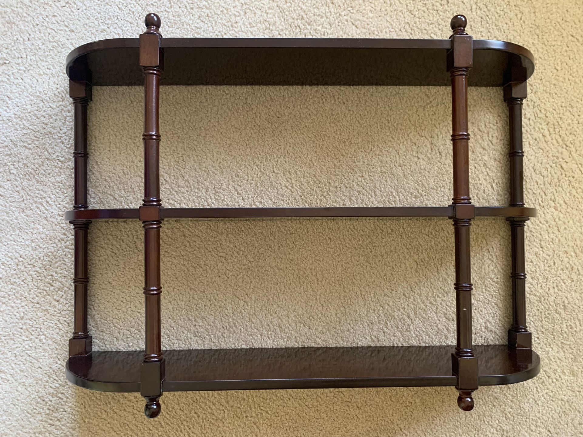 Vintage Bombay Company Cherry Wall Shelf Unit Bookshelf for Sale