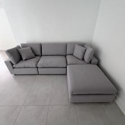 New Grey Sofa Cloud Couch Sectional