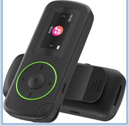 64GB wiwoo Sport Clip on MP3 Player with Bluetooth- Superlight Mini MP3 Player with Clip and Recorder(No FM), MicroSD Support, Shuffle Playback for Ru
