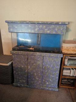 AQUARIUM CABINET- BEAUTIFUL SEA FOAM PAINTED CABINET was $100...1/2 PRICE!