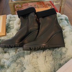 Donald Pliner Cuffed Wedge Boots