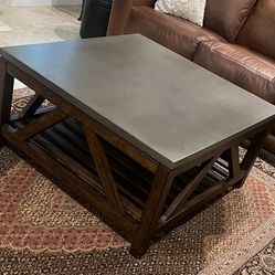 Coffee Table Stone Top One Side Table 
