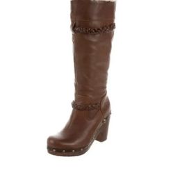 UGG Savanna Braided Brown Leather Boots
