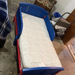 Toddler Race Car Bed With Mattress 