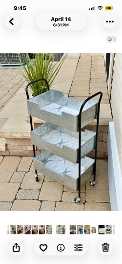 THREE TIER METAL CART