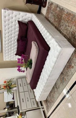 Bliss White Queen,Twin,Full, King bed frame