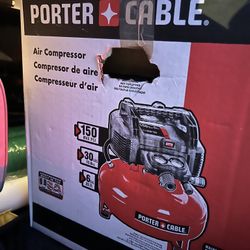 150 Psi, Porter Cable, 6 Gallon Air Compressor.   $95