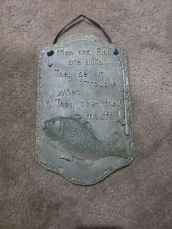 Awesome Funny Fishing & Men Wall Hanging Plaque