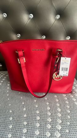 Michael Kors Bright Red Large Tote Bag 