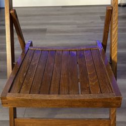 MID CENTURY MODERN DANISH STYLE FOLDING SLATTED CHAIR MARKED ROMANIA