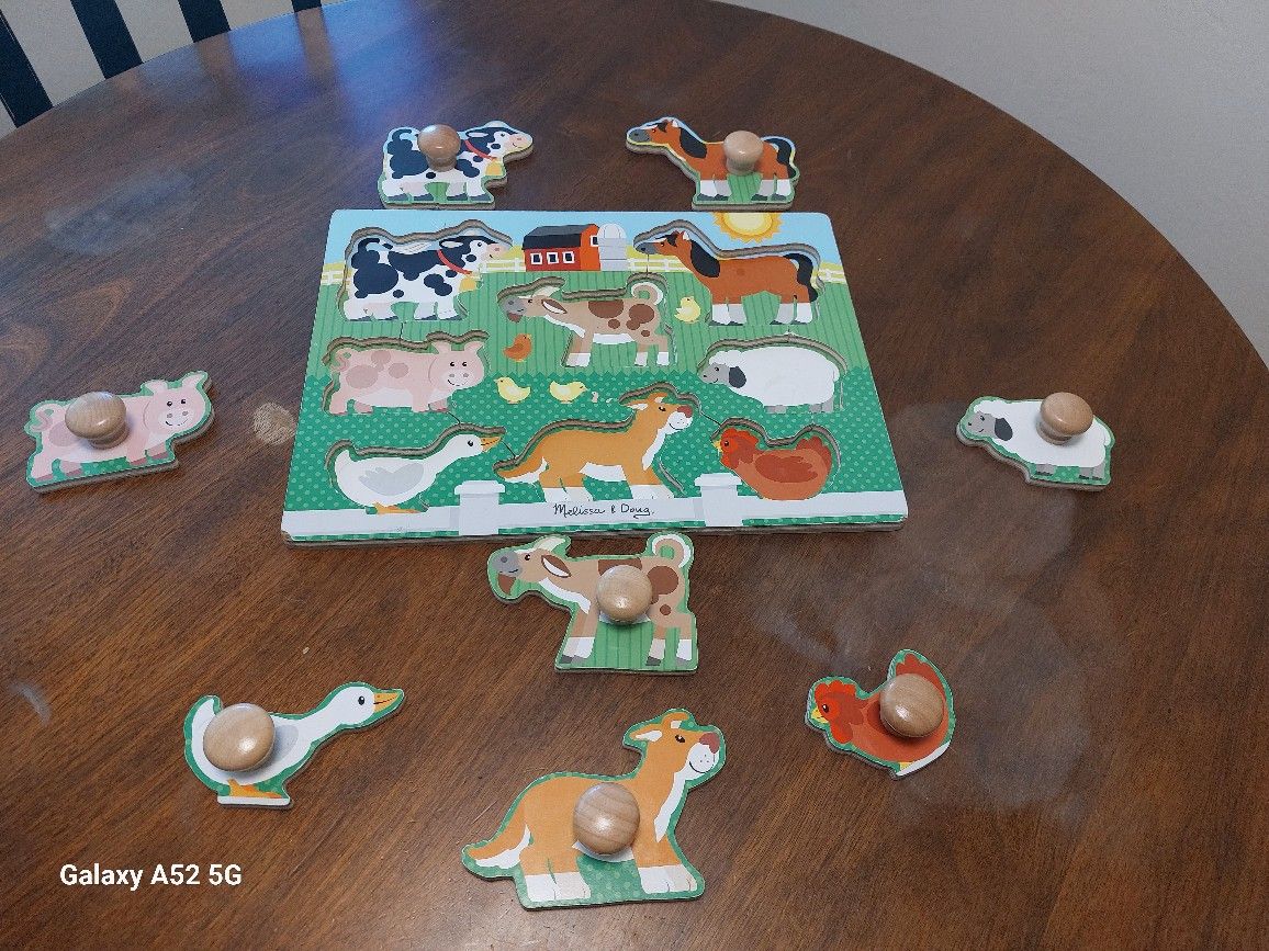 Farm Animal Puzzel & Learning ABC's/123's