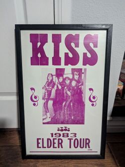 Framed KISS 1983 Elder Tour Poster