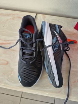 Reebok women  Gray and Light Blue Athletic Running Shoes