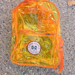 See Through Orange Backpack