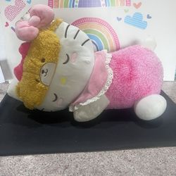 HELLO  KITTY SUPER LARGE SLEEPING PLUSH, 18 INCH - ADORABLE & LIKE NEW!!
