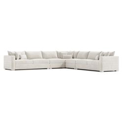 Helena Ivory Sectional Metal Foot