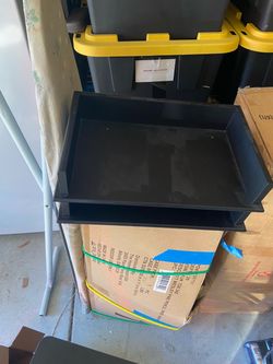 Black,Wood, In- Box Storage Tray