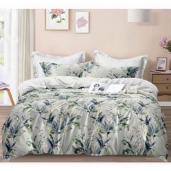 Duvet Cover King Queen 3pc set Soft 100% Washed Microfiber Breathable Bedding Duvet Cover Set with Zipper Ties