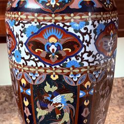 Japanese Cloisonné Enamel Vase 