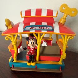 Vintage Disneyland Toontown Jilly Trolley Mickey & Minnie Friction Toy