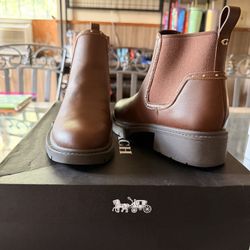 Coach Lory Leather Booties 
