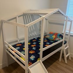 Kids House Bed With Slide. 