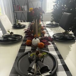 Glass Table With 6 Chairs