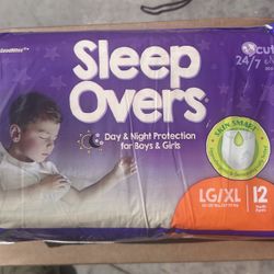 Sleep overs LG/XL 12 Count Per Package $9 Each