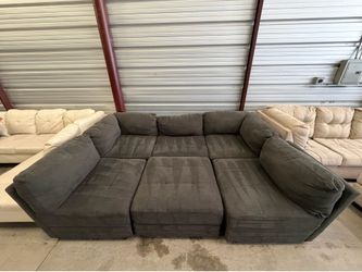 FREE Local Delivery 🚚 - 6 pcs sectional couch sofa set modular W/ ottoman storage