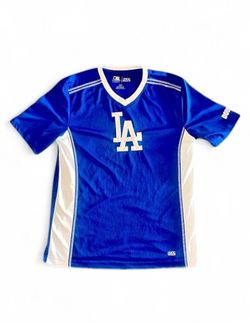 LA Dodgers MLB Licensed Dri-Fit Performance Jersey Tee – Size Large | Blue/White