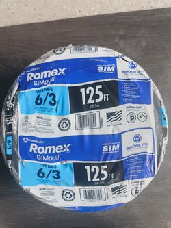 romex   6/3  125ft