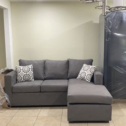 Grey Reversible Chase Sectional ‼️new In Stock‼️