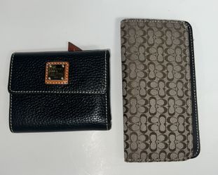 Dooney & Coach Wallet Checkbook NEW $40 Each