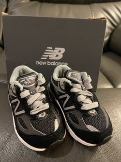 New Balance 990 V6 Kids Size 4 Running Shoes Black/Grey Sneakers GC990BK6 NEW