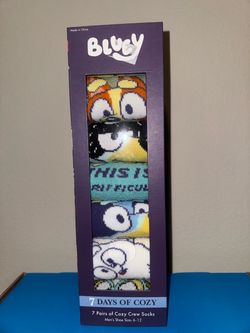 Bluey 7 Days of Cozy Crew Socks Set