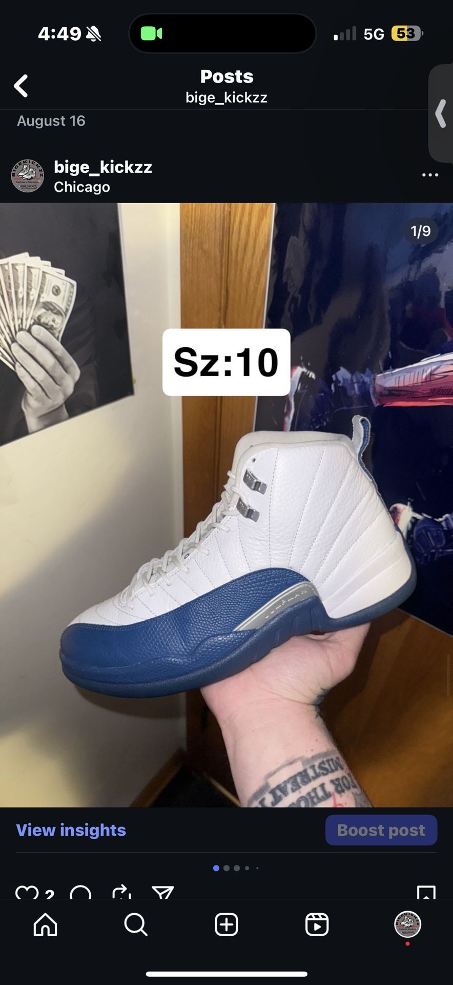 Jordan Retro 12 French Blue (2016)
