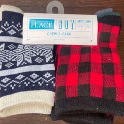 New Kids Socks, 1-2sizes, 6packs