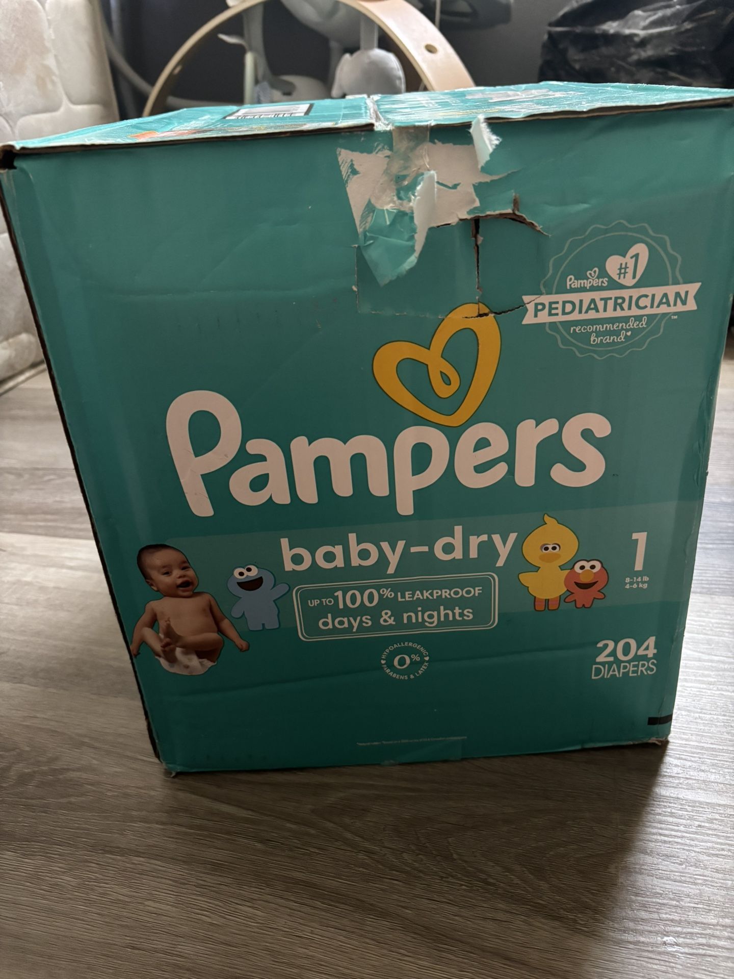 pampers size1, 204 count